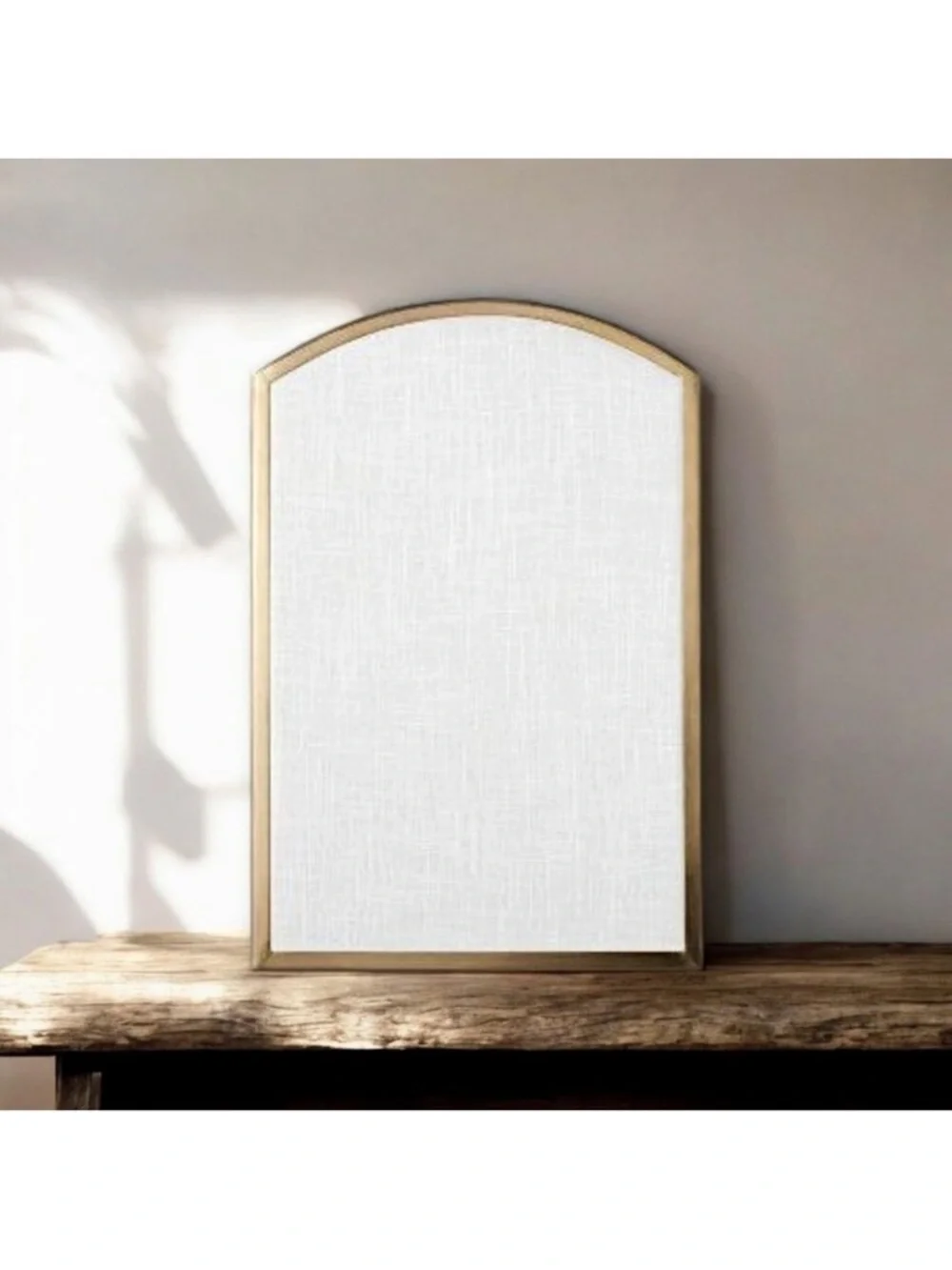 Hearth & Hand Magnolia Arched Fabric Bulletin Board Gold Brass 16in x 24in NEW